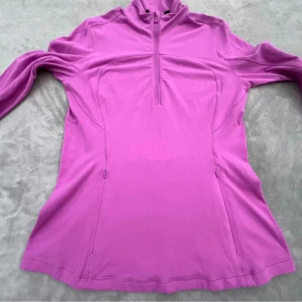 Lululemon Run Briskly 1/2 Zip Athletic Activewear Magenta Glow Jacket - Picture 9 of 16